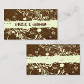 ブラウンの革座席表 プレイスカード (正面/裏面)