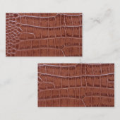 ブラウンの革質の名刺 名刺 (正面/裏面)