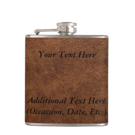 ブラウンの革 フラスク