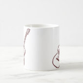 ブラウンの音響のクラシカルなギター コーヒーマグカップ (中央)