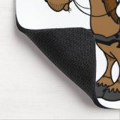 ブラウンの馬のジョッキー マウスパッド (コーナー)