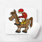 ブラウンの馬のジョッキー マウスパッド (マウス)