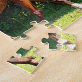 ブラウンの馬のランニング ジグソーパズル (側面)