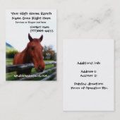 ブラウンの馬の写真ポートレート 名刺 (正面/裏面)