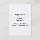 ブラウンの馬の写真ポートレート 名刺 (裏面)