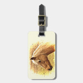 ブラウンの馬の動物の荷物のラベル ラゲッジタグ (正面縦)