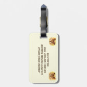 ブラウンの馬の動物の荷物のラベル ラゲッジタグ (裏面縦)