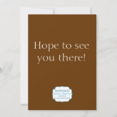 ブラウンの馬の家畜の誕生会の招待 招待状 (裏面)