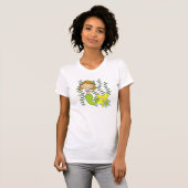 ブラウンの髪の人魚 Tシャツ (正面フル)