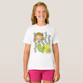 ブラウンの髪の人魚 Tシャツ (正面フル)