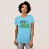 ブラウンの髪の人魚 Tシャツ (正面フル)