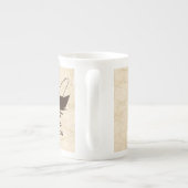 ブラウンの魚釣りの恋人のパーソナライズな骨灰磁器のマグ ボーンチャイナマグカップ (裏面)