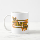 ブラウンの鶏のブラウン牛 コーヒーマグカップ (左)