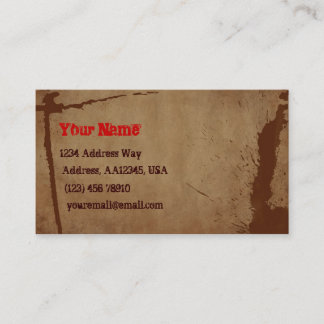 ブラウンの（ばちゃばちゃ）跳ねるのプロフィールカード 名刺