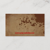 ブラウンの（ばちゃばちゃ）跳ねるのプロフィールカード 名刺 (裏面)