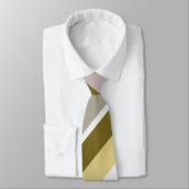 ブラウンの、ベージュおよび灰色の素朴なストライプ ネクタイ (タイ)