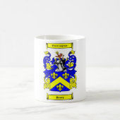 ブラウンの(英国の)紋章付き外衣 コーヒーマグカップ (中央)