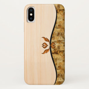 ブラウンのiPhoneの場合の優雅のクラシック iPhone X ケース