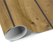 ブラウンのKnotty木製の板 ラッピングペーパー (ロールコーナー)