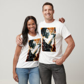 ブラウンのTシャツの青 Tシャツ (ユニセックス)