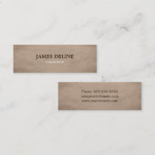 ブラウンはコンサルタントの名刺を織りました スキニー名刺 (正面/裏面)