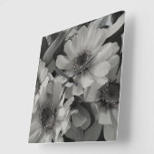 ブラウンはスーザンの花を注目しました スクエア壁時計 (傾斜)