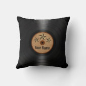 ブラウンはパーソナライズなレコードのアルバムを主演します クッション (裏面)