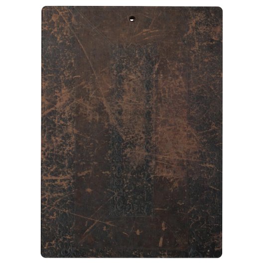 ブラウンはパーソナライズな革(のど)を引きずりました クリップボード (裏面)