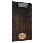 ブラウンはパーソナライズな革(のど)を引きずりました クリップボード (右)