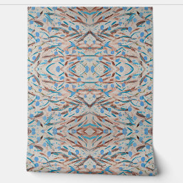 ブラウンはブルースの抽象芸術の皮とスティックを持つ 壁紙