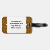 ブラウンはレザールックの荷物のラベルに用具を使いました ラゲッジタグ (裏面横)