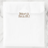 ブラウンは美しい（ステッカー） ラウンドシール (バッグ)