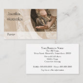 ブラウンは蹄鉄工の働きの写真を染めました 名刺 (正面/裏面)