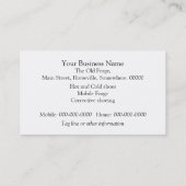 ブラウンは蹄鉄工の働きの写真を染めました 名刺 (裏面)