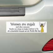 ブラウンは黒髪の女性をです天使注目しました バンパーステッカー (車上)