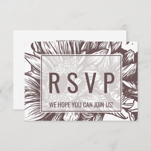 ブラウンひまわりソングリクエスト受付中です。ぜひご参加ください。 招待状 (正面/裏面)