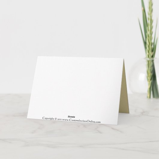 ブラウンまたは金ゴールドのパーソナライズな管理のサンキューカード サンキューカード (裏面)