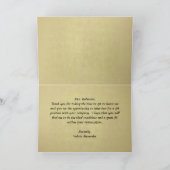 ブラウンまたは金ゴールドのパーソナライズな管理のサンキューカード サンキューカード (内部)