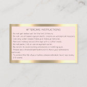 ブラウンまつ毛マイクロブレードQrCodeアフターケア 名刺 (裏面)