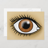 ブラウンアイのアイコン ポストカード (正面/裏面)