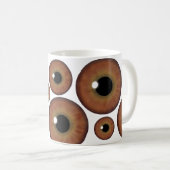 ブラウンアイアイアイアイリスクールカスタムマグ コーヒーマグカップ (正面右)