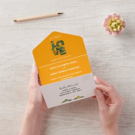 ブラウンアイサザンのオールインワン結婚式招待状 オールインワン招待状