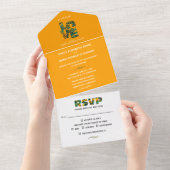 ブラウンアイサザンのオールインワン結婚式招待状 オールインワン招待状 (貼ってはがせる)