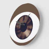 ブラウンアイダークスキンアクリルウォールクロック ラージ壁時計 (傾斜)