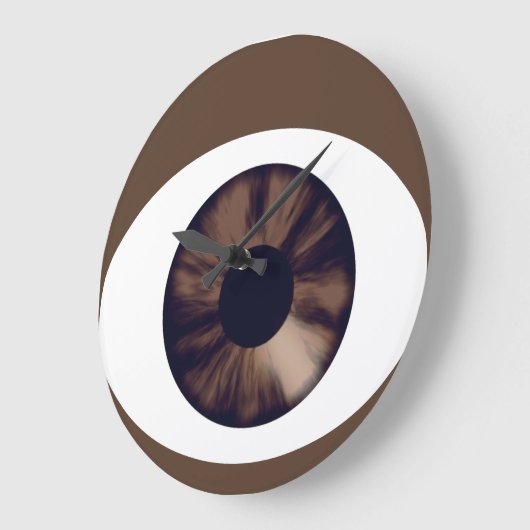 ブラウンアイダークスキンアクリルウォールクロック ラージ壁時計 (傾斜)