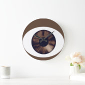 ブラウンアイダークスキンアクリルウォールクロック ラージ壁時計 (ホーム)