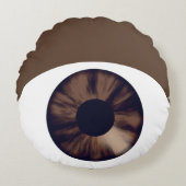 ブラウンアイダークスキン丸い枕 ラウンドクッション (正面)