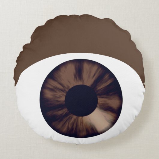 ブラウンアイダークスキン丸い枕 ラウンドクッション (正面)