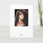 ブラウンアイドブルネットアニメガール |あ恋しく思あなたは カード (裏面)