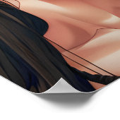 ブラウンアイドブルネットアニメガール ポスター (角)